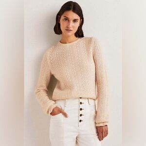 Boden Fluffy Pointelle Mohair & Wool-Blend Jumper Sweater